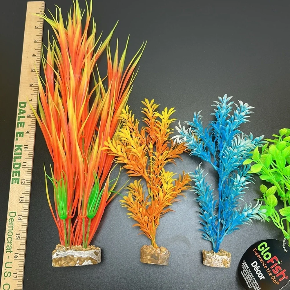 GloFish Aquarium Plant & Assortment Lot of‎ 8